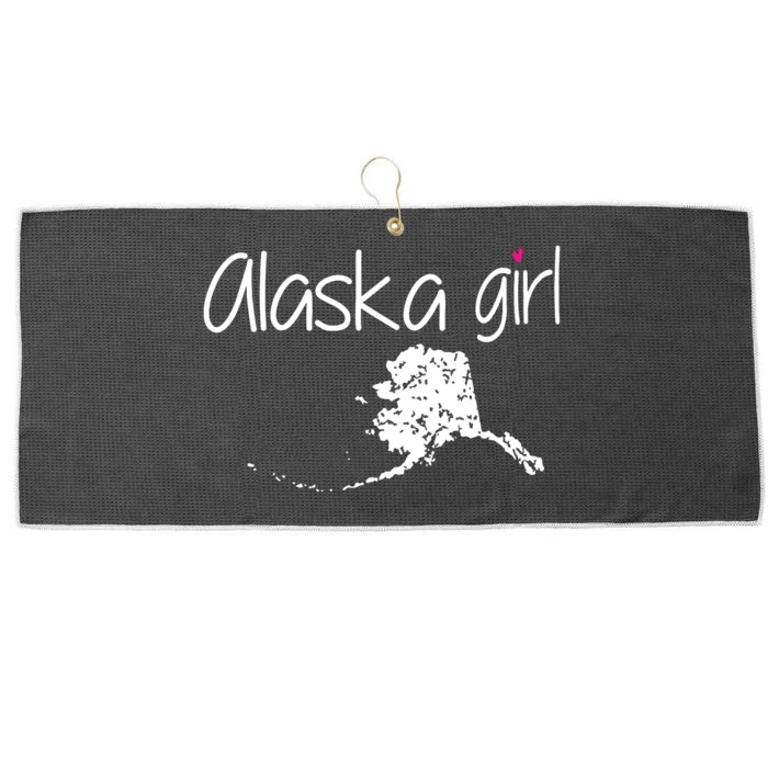 Alaska Girl I Love Alaska Home State Cute Alaska Large Microfiber Waffle Golf Towel