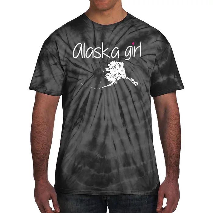 Alaska Girl I Love Alaska Home State Cute Alaska Tie-Dye T-Shirt