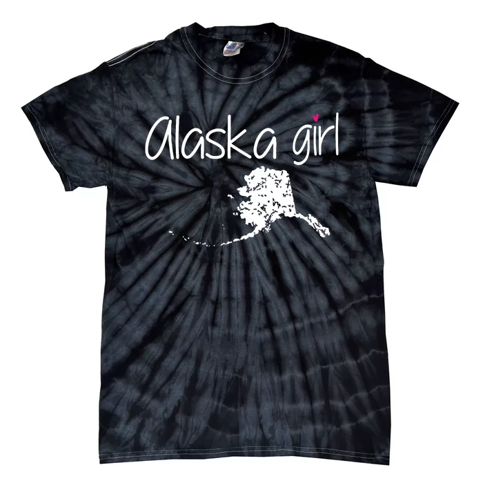 Alaska Girl I Love Alaska Home State Cute Alaska Tie-Dye T-Shirt