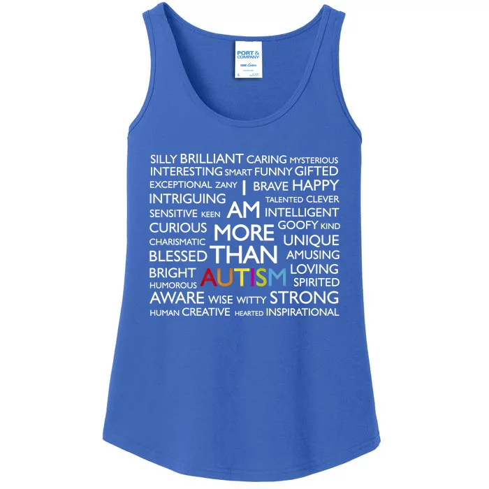 Autism Gift I Am More Than Autism Gift Ladies Essential Tank