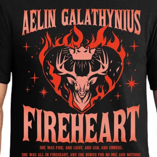 Aelin Galathynius Inspired Fireheart Fantasy Novel Fan Pajama Set