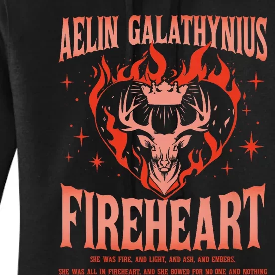 Aelin Galathynius Inspired Fireheart Fantasy Novel Fan Women's Pullover Hoodie