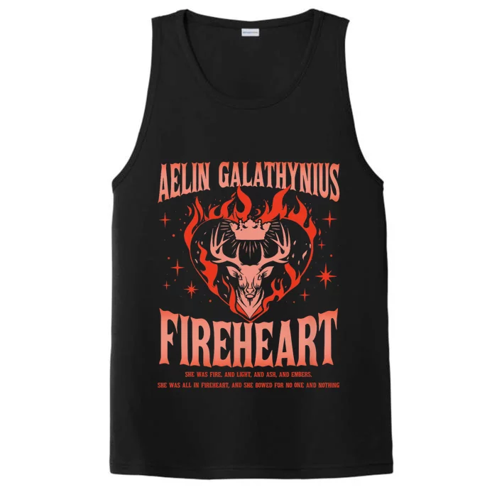 Aelin Galathynius Inspired Fireheart Fantasy Novel Fan Performance Tank