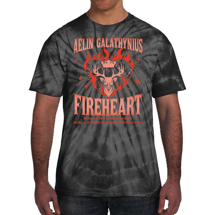 Aelin Galathynius Inspired Fireheart Fantasy Novel Fan Tie-Dye T-Shirt