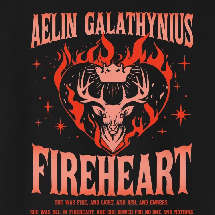 Aelin Galathynius Inspired Fireheart Fantasy Novel Fan Women's Crop Top Tee