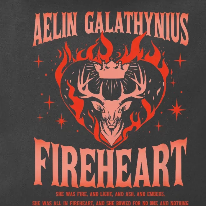 Aelin Galathynius Inspired Fireheart Fantasy Novel Fan Zip Tote Bag