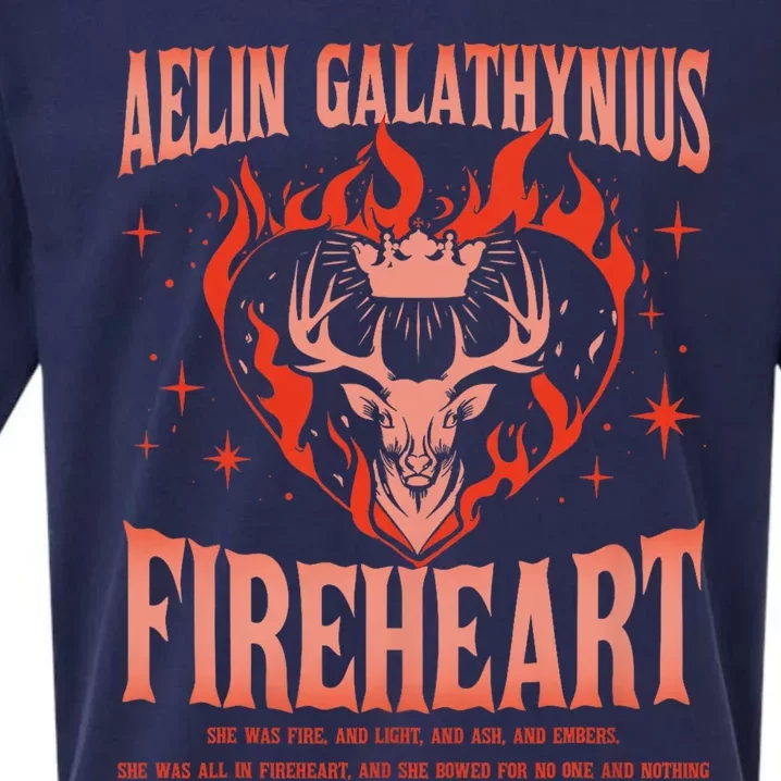 Aelin Galathynius Inspired Fireheart Fantasy Novel Fan Sueded Cloud Jersey T-Shirt