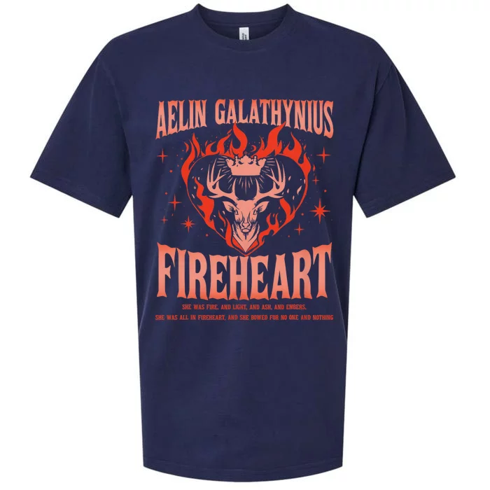 Aelin Galathynius Inspired Fireheart Fantasy Novel Fan Sueded Cloud Jersey T-Shirt