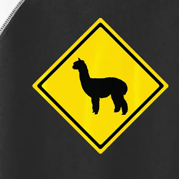 Alpaca Gift Idea Warning Alpaca Crossing Premium Toddler Fine Jersey T-Shirt