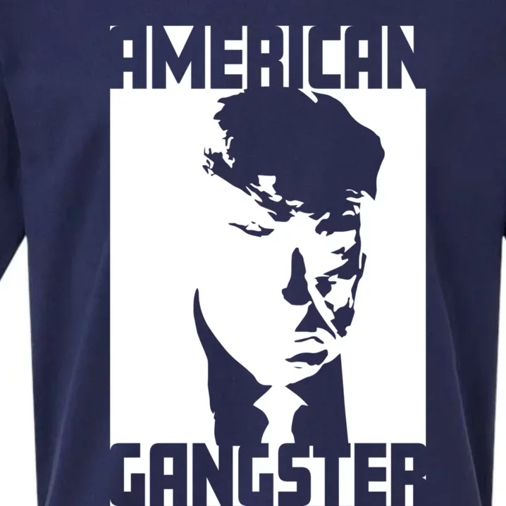 American Gangster Iconic Trump Mugshot Artwork Sueded Cloud Jersey T-Shirt