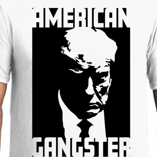 American Gangster Iconic Trump Mugshot Artwork Pajama Set