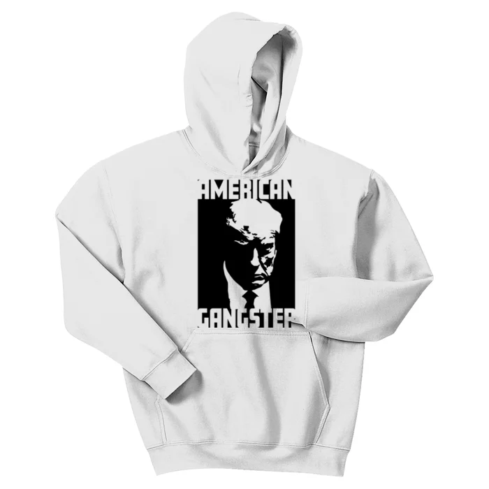 American Gangster Iconic Trump Mugshot Artwork Kids Hoodie