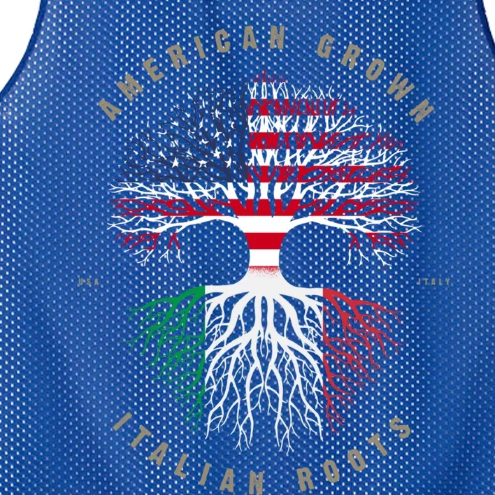 American Grown Italian Roots Italy Flag Gift Mesh Reversible Basketball Jersey Tank