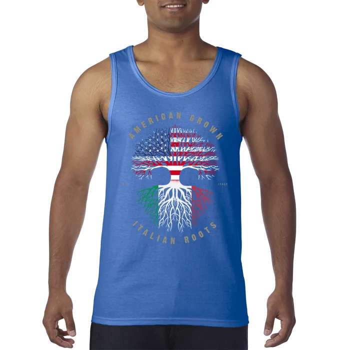 American Grown Italian Roots Italy Flag Gift Tank Top