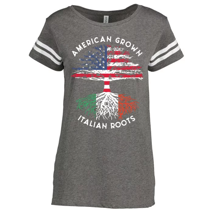 American Grown Italian Roots Family Tree Italy Flag Italian Enza Ladies Jersey Football T-Shirt