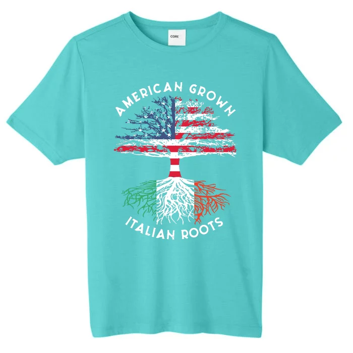 American Grown Italian Roots Family Tree Italy Flag Italian ChromaSoft Performance T-Shirt