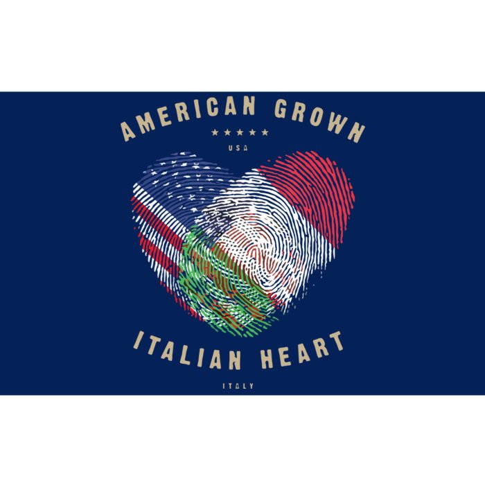 American Grown Italian Heart Love Italy Flag Bumper Sticker