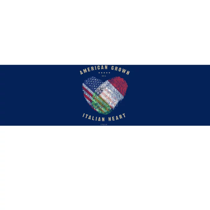 American Grown Italian Heart Love Italy Flag Bumper Sticker