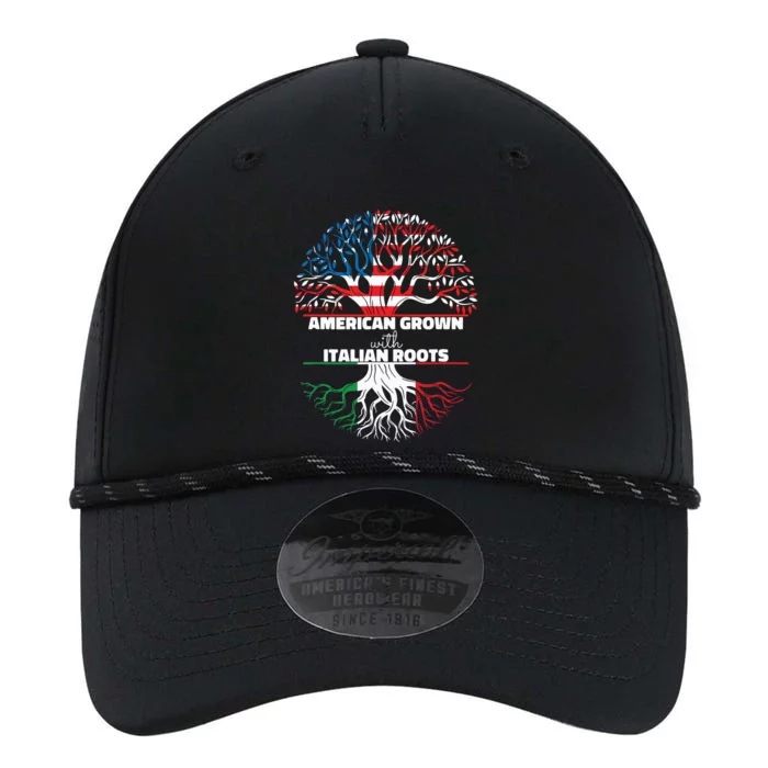 American Grown Italian Roots Half America Italy Usa Us Flag Performance The Dyno Cap