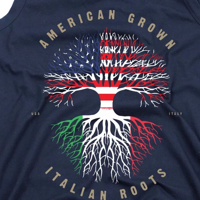 American Grown Italian Roots Italy Flag Tank Top