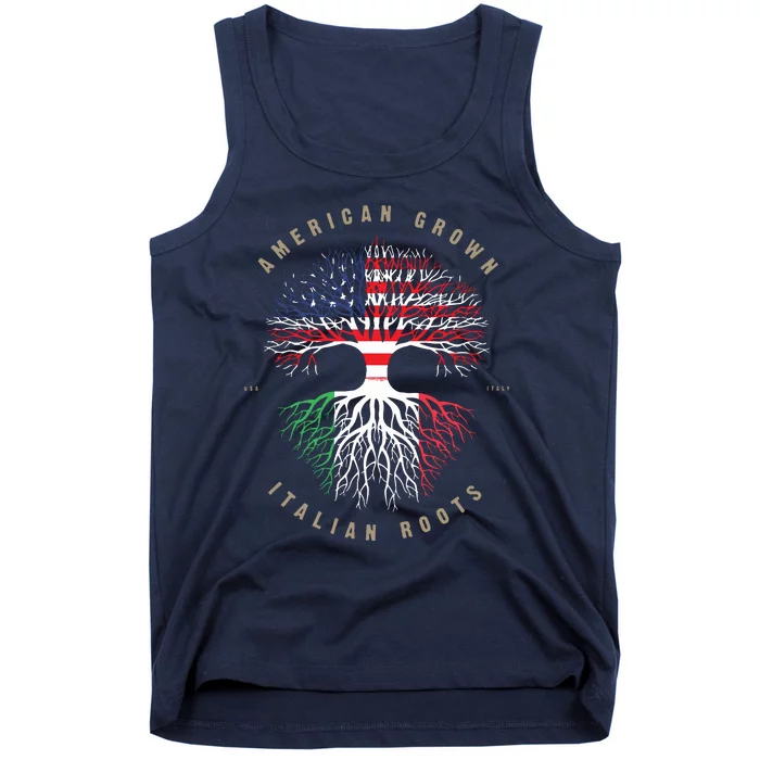 American Grown Italian Roots Italy Flag Tank Top