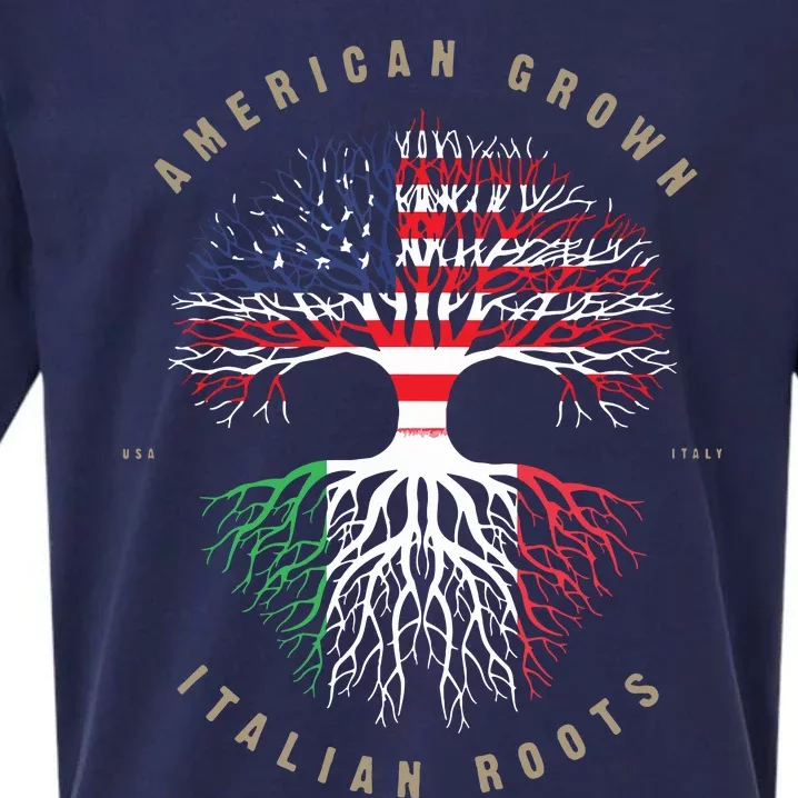 American Grown Italian Roots Italy Flag Sueded Cloud Jersey T-Shirt