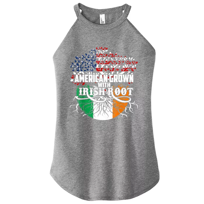 American Grown Irish Root Flag Ireland St Patricks Day Women’s Perfect Tri Rocker Tank