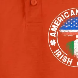 American Grown Irish Roots USA Ireland Flag ST PATRICKS DAY Dry Zone Grid Performance Polo