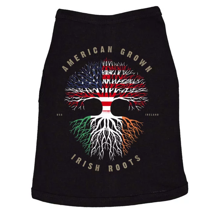 American Grown Irish Roots Ireland Flag Doggie Tank