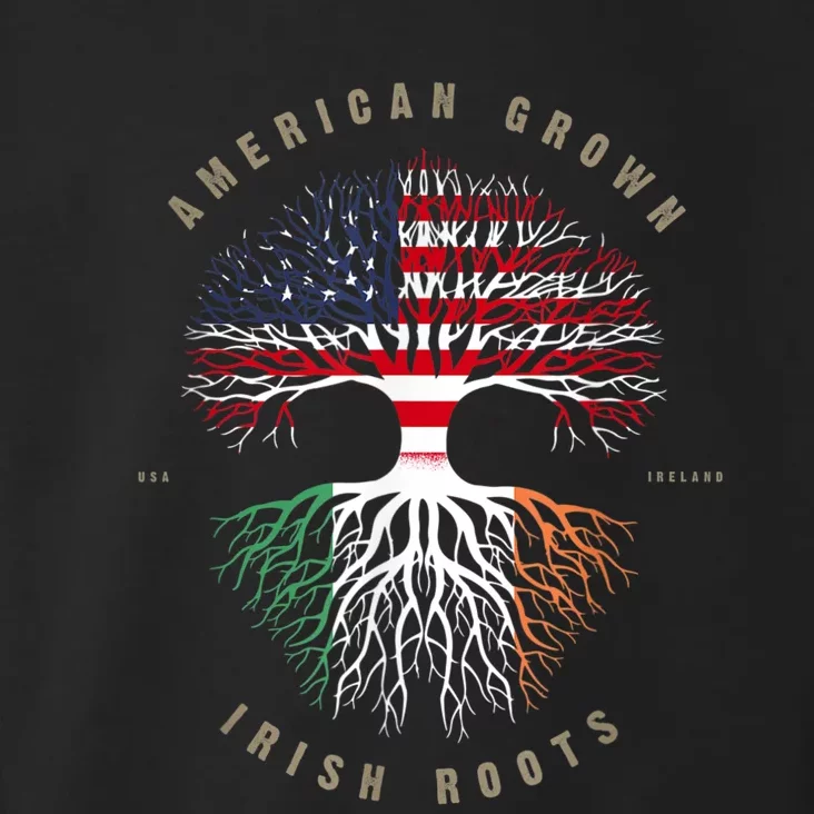 American Grown Irish Roots Ireland Flag Toddler Hoodie