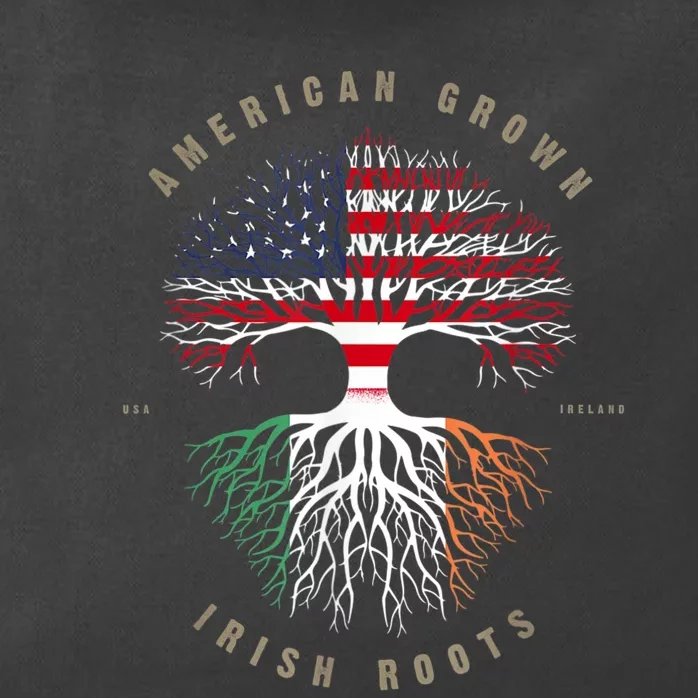 American Grown Irish Roots Ireland Flag Zip Tote Bag