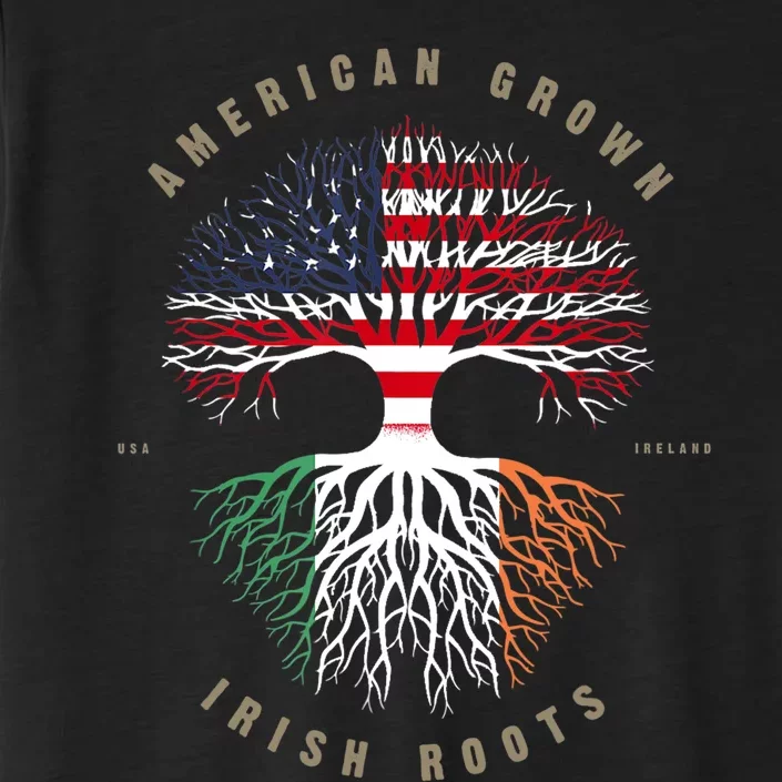 American Grown Irish Roots Ireland Flag TShirt TShirt ChromaSoft Performance T-Shirt