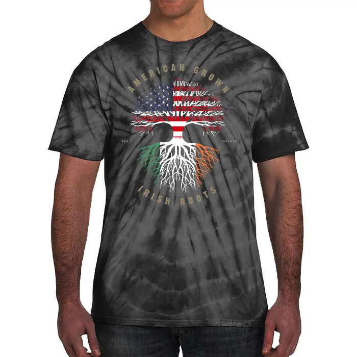 American Grown Irish Roots Ireland Flag TShirt TShirt Tie-Dye T-Shirt