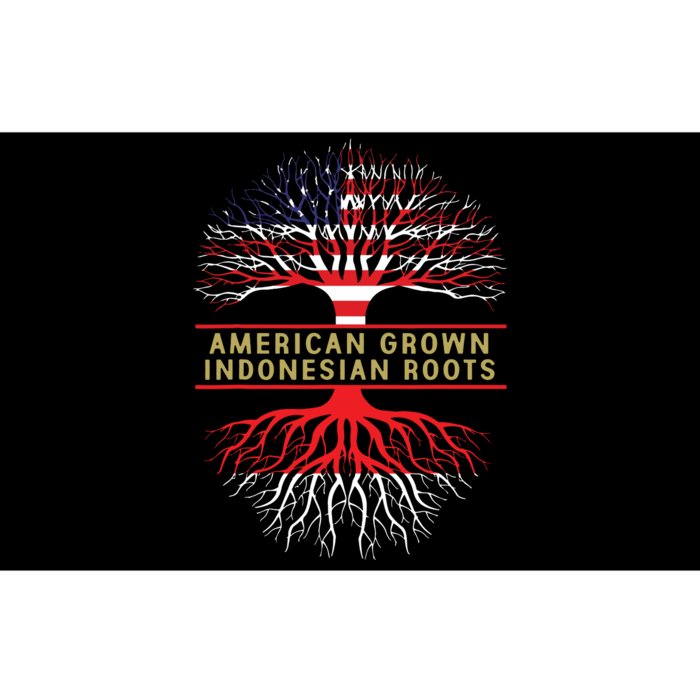 American Grown Indonesian Roots America Indonesia Tree Flag Bumper Sticker