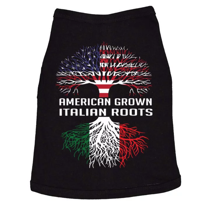 American Grown Italian Roots Italy Flag Proud Doggie Tank