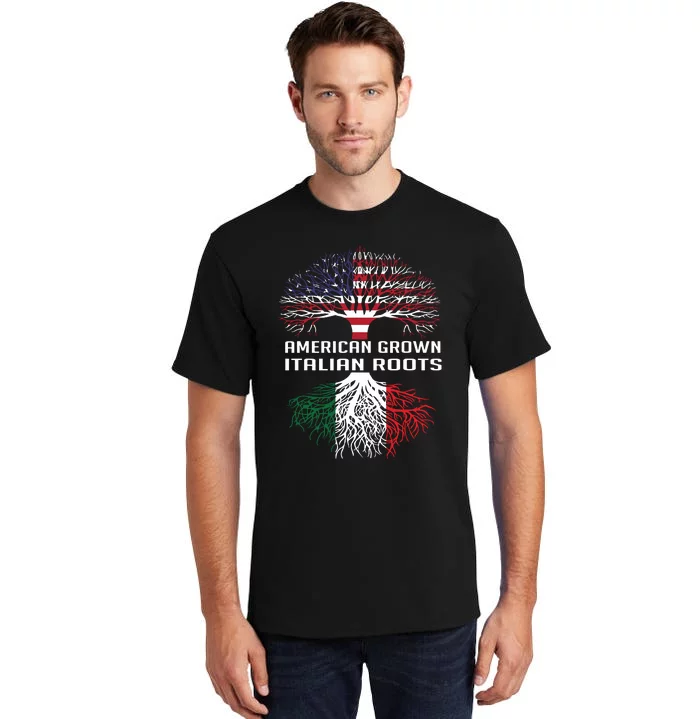 American Grown Italian Roots Italy Flag Proud Tall T-Shirt