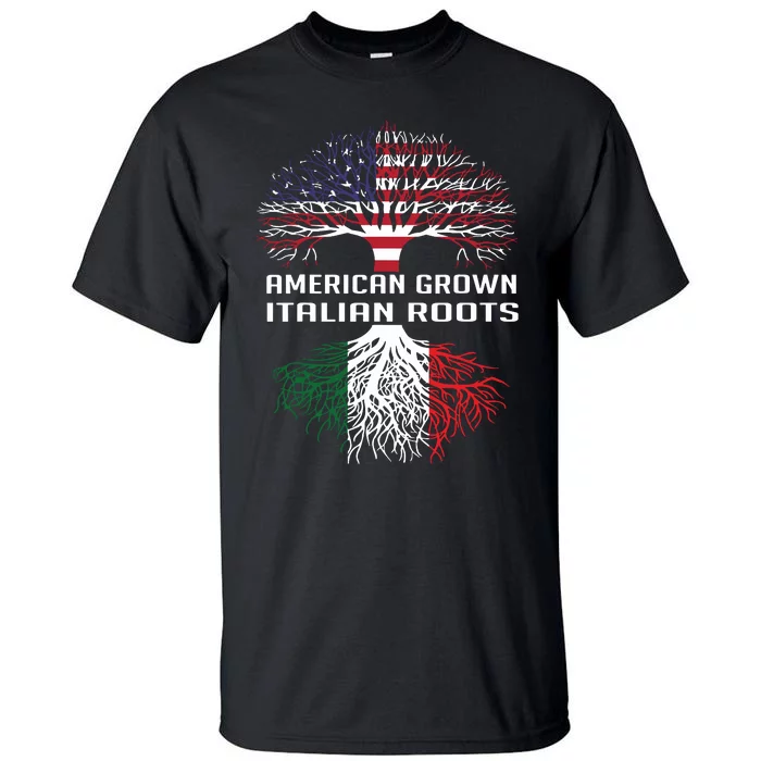 American Grown Italian Roots Italy Flag Proud Tall T-Shirt