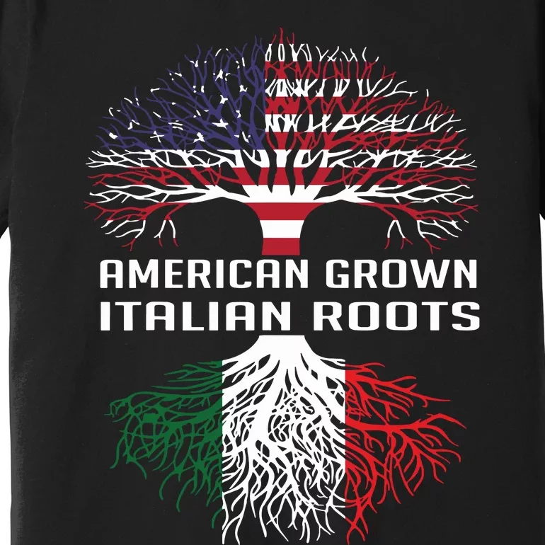 American Grown Italian Roots Italy Flag Proud Premium T-Shirt