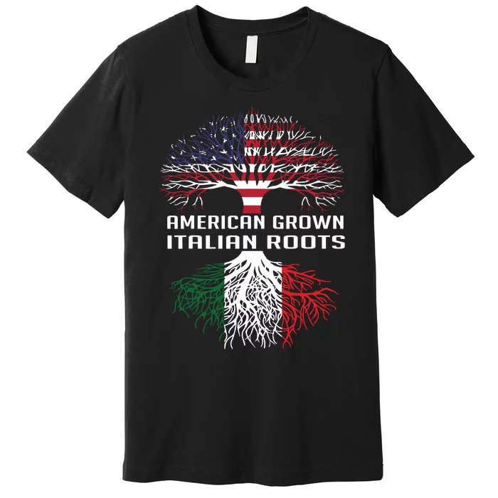 American Grown Italian Roots Italy Flag Proud Premium T-Shirt