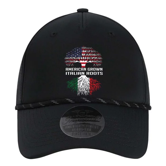 American Grown Italian Roots Italy Flag Proud Performance The Dyno Cap