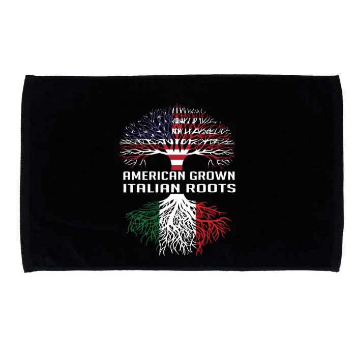 American Grown Italian Roots Italy Flag Proud Microfiber Hand Towel