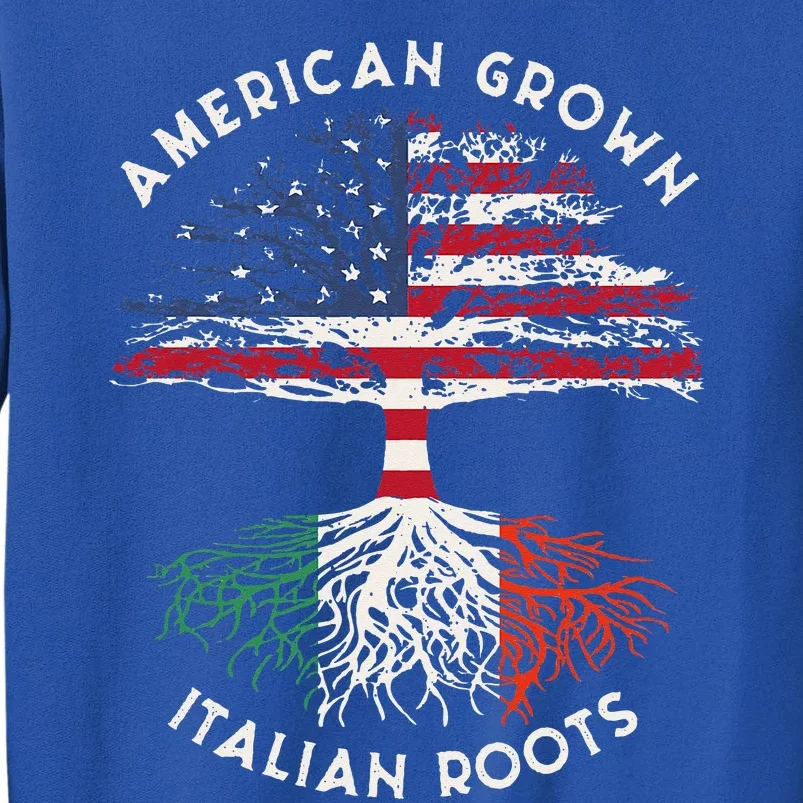 American Grown Italian Roots Family Tree Italy Flag Italian Tall Sweatshirt