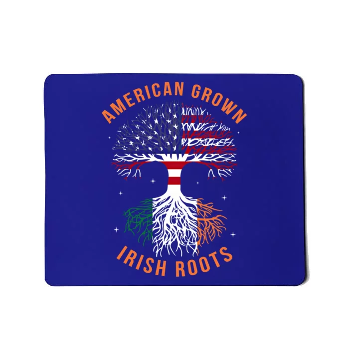 American Grown Irish Roots Gift America Ireland Flag Gift Mousepad