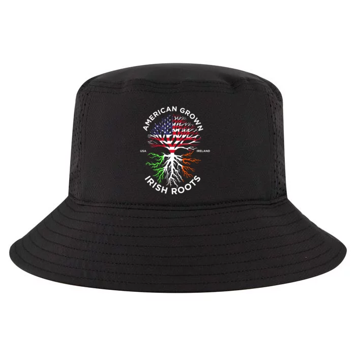 American Grown Irish Roots Ireland Flag St Patrick Day Cool Comfort Performance Bucket Hat