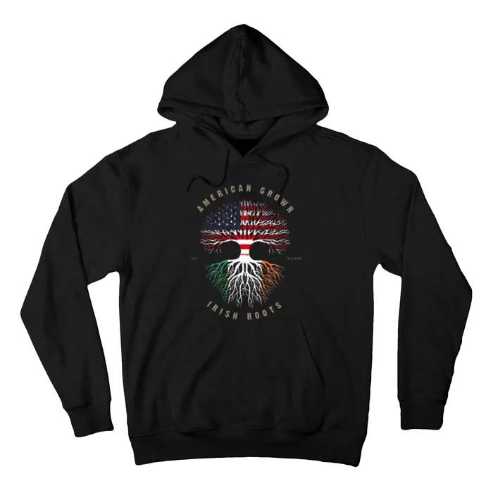 American Grown Irish Roots Ireland Flag Hoodie