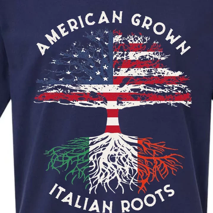 American Grown Italian Roots Family Tree Italy Flag Italian Sueded Cloud Jersey T-Shirt