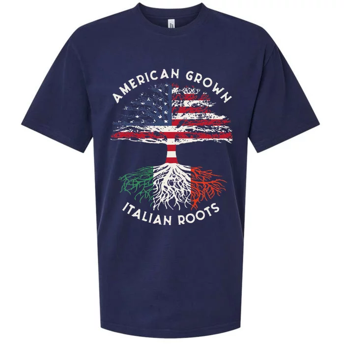 American Grown Italian Roots Family Tree Italy Flag Italian Sueded Cloud Jersey T-Shirt