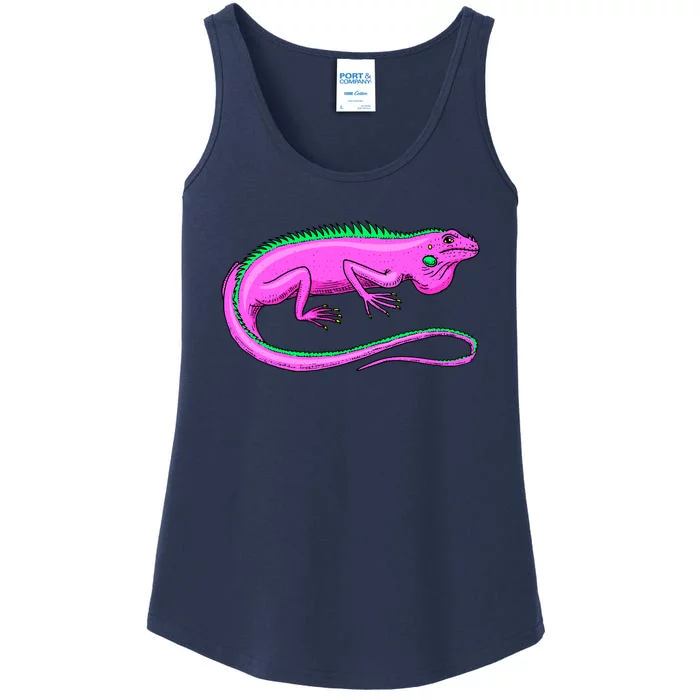 American Green Iguana Lizard Ladies Essential Tank