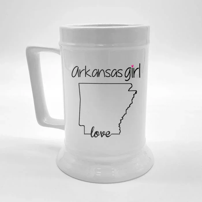 Arkansas Girl I Love Arkansas Home Cute Arkansas Front & Back Beer Stein