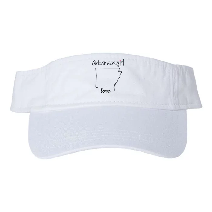 Arkansas Girl I Love Arkansas Home Cute Arkansas Valucap Bio-Washed Visor